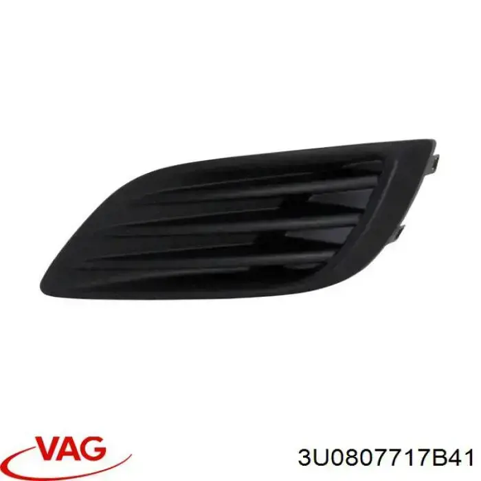 Moldura de parachoques delantera izquierda 3U0807717B41 VAG