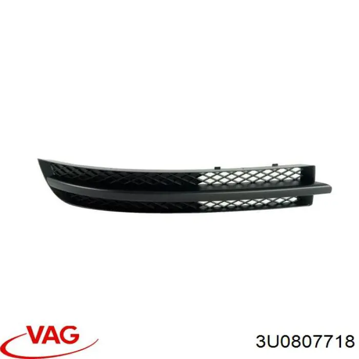 Moldura del parachoques delantero derecho 3U0807718B41 VAG