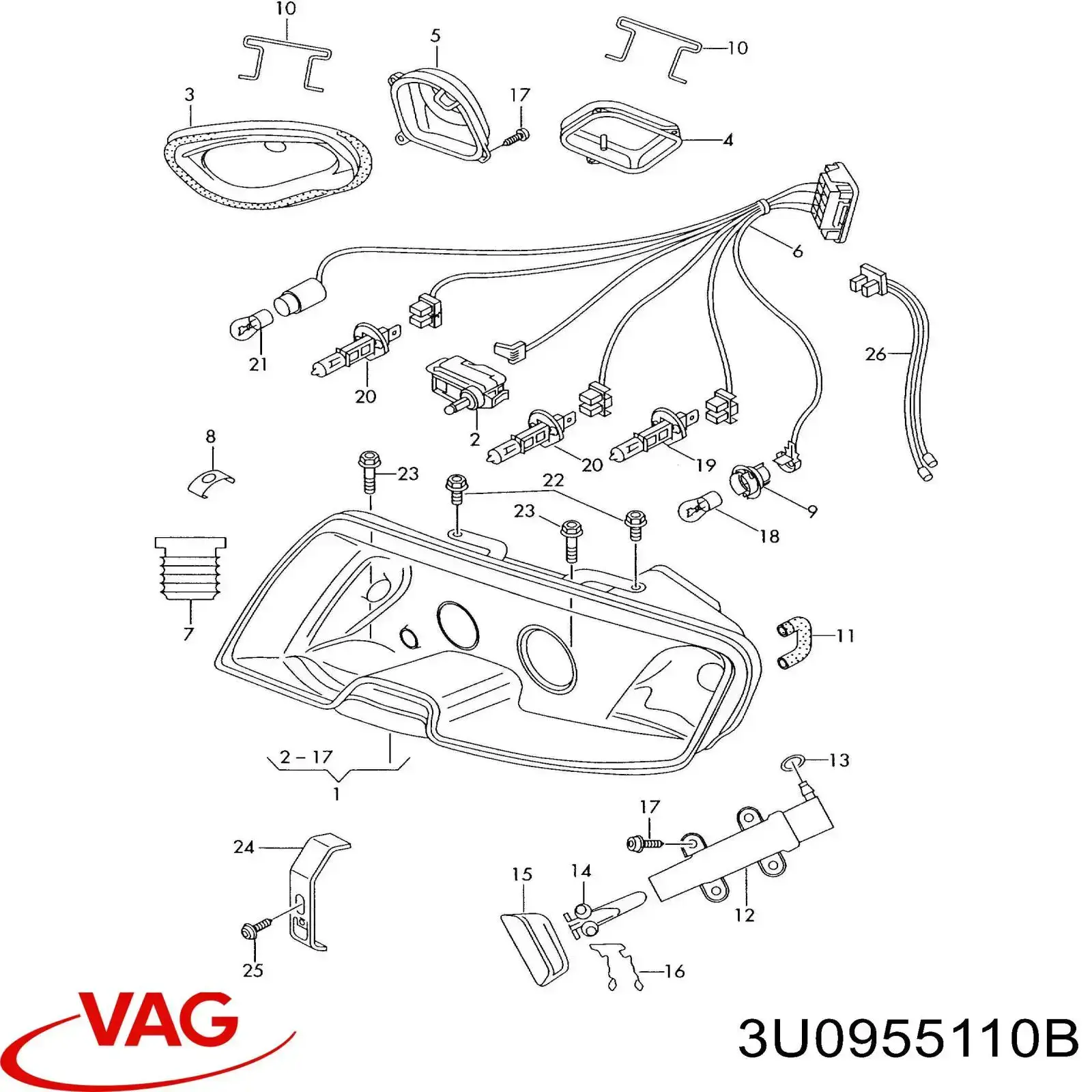  VAG 3U0955110B precio, desde 24,96 EUR