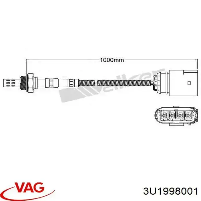 3U1998001 VAG juego de limpiaparabrisas de luna delantera, 2 piezas