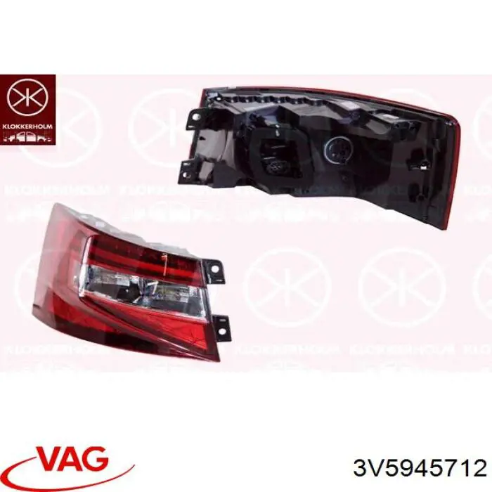Comprar 3V5945712 VAG Piloto trasero exterior derecho