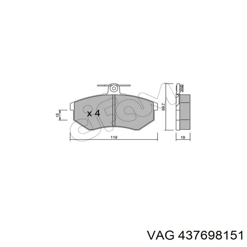 Pastillas de freno delanteras Seat Toledo 1 1L