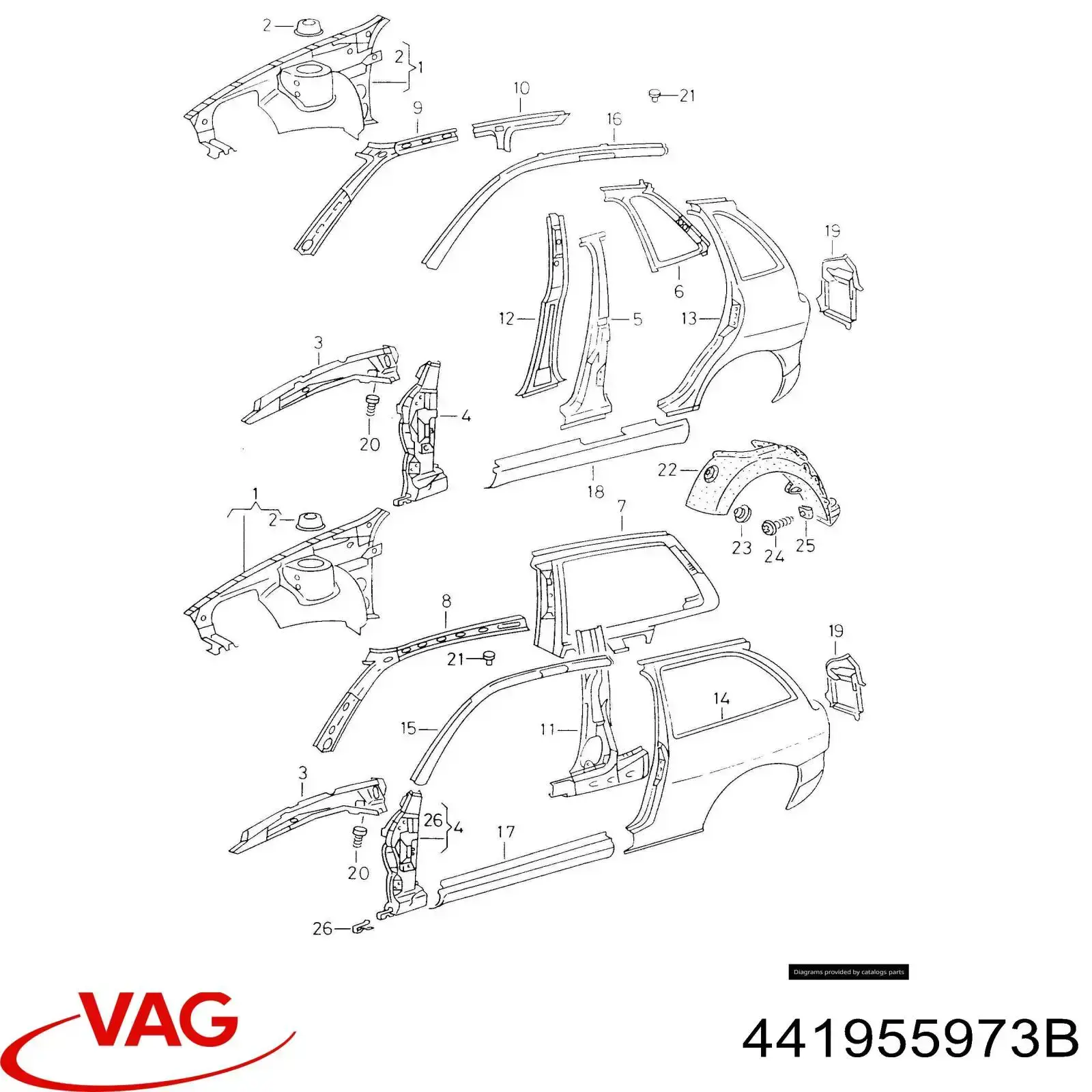 441955973B VAG tornillo (tuerca de sujeción)