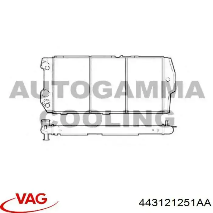 Água radiador VAG 443121251AA precio, desde 83,23 EUR