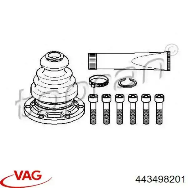 443498201 VAG fuelle, árbol de transmisión trasero interior