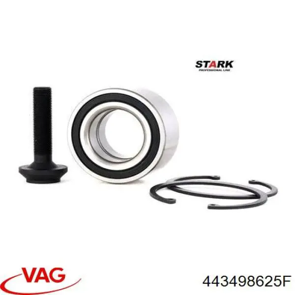 Cojinete de cubo delantero/trasero 443498625F VAG
