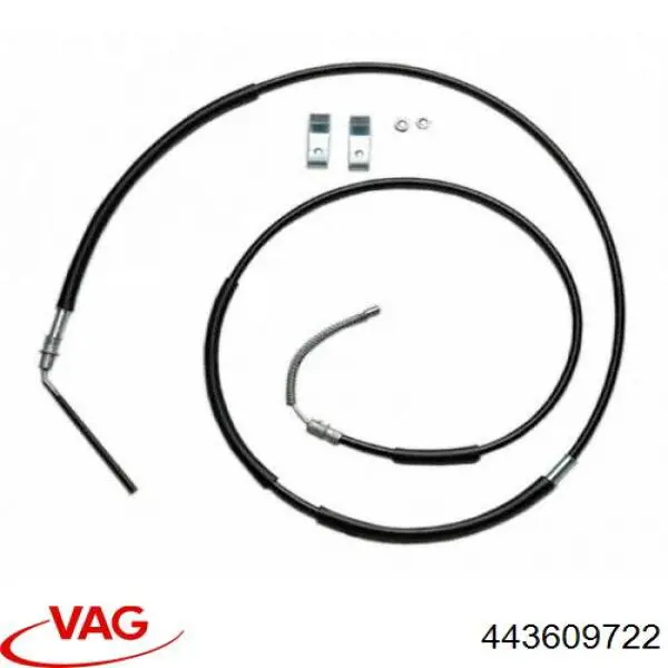 443609722 VAG cable de freno de mano trasero derecho/izquierdo