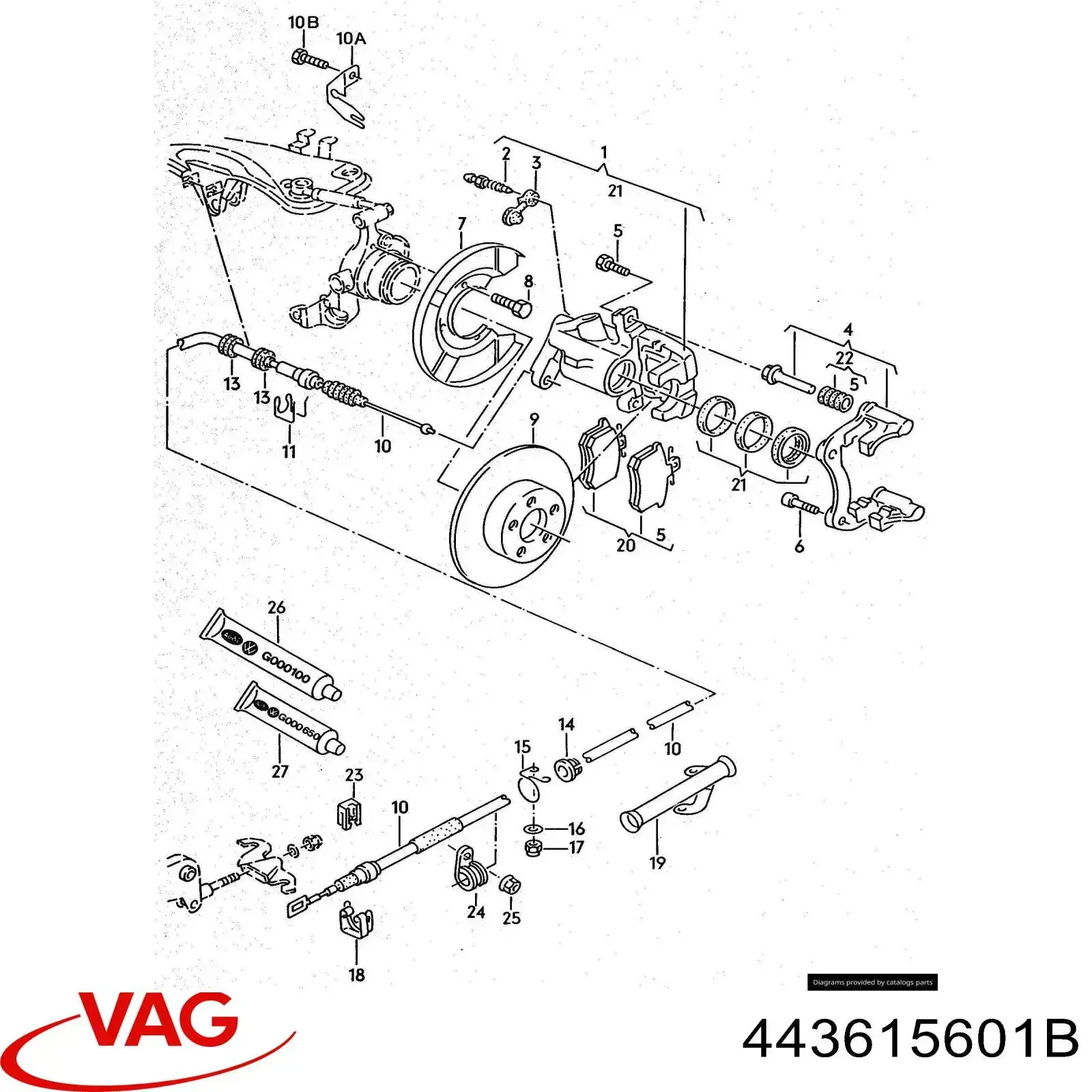 Comprar 443615601B VAG Disco de freno trasero