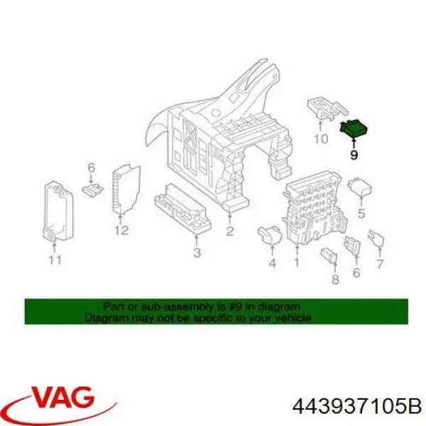 Caja de reles VAG 443937105B precio, desde 30,36 EUR