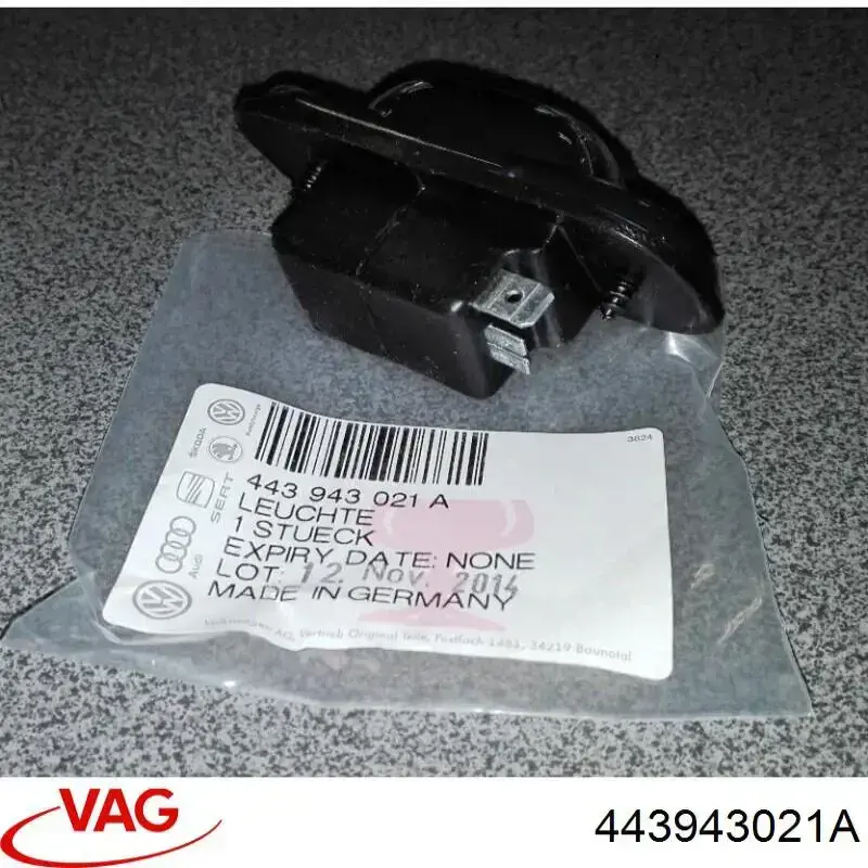Lampara de matricula VAG 443943021A precio, desde 27,59 EUR