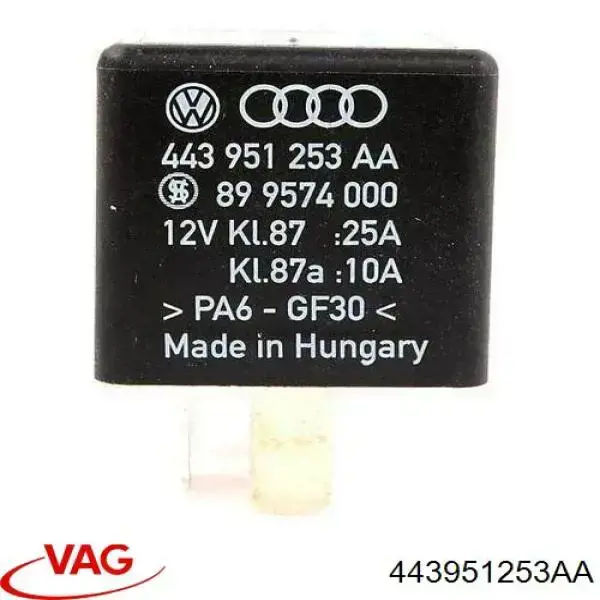 Relé de bomba eléctrica de combustible 443951253AA VAG