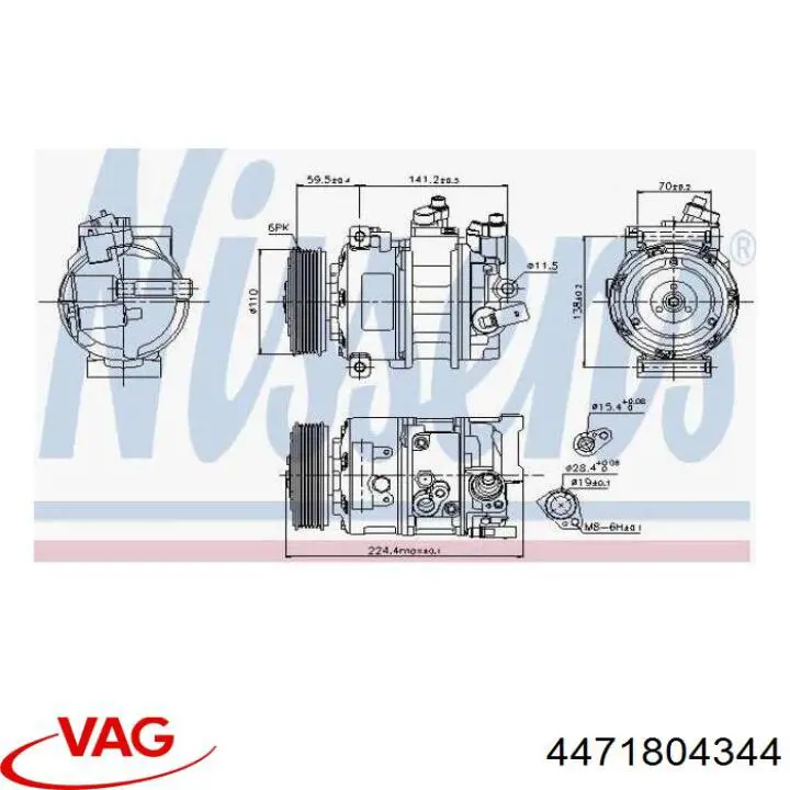 Compresor ac VAG 4471804344 precio, desde 146,65 EUR