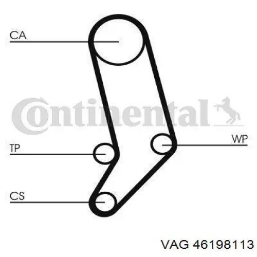 46198113 VAG correa, bomba de alta presión