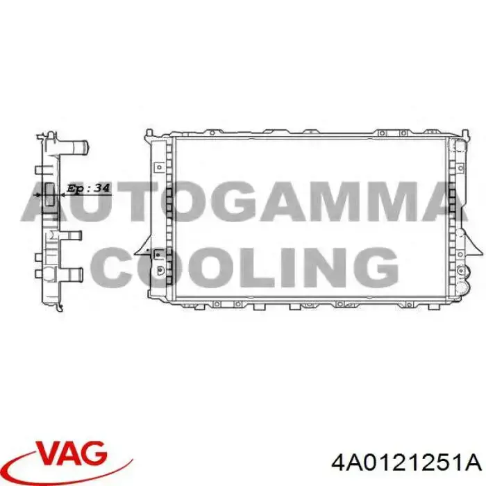 Água radiador VAG 4A0121251A precio, desde 74,66 EUR