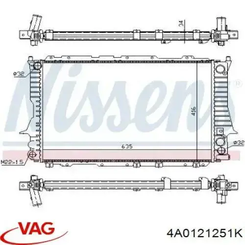 Água radiador VAG 4A0121251K precio, desde 89,21 EUR
