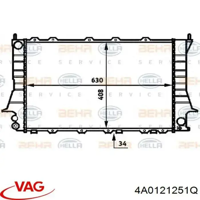 Água radiador VAG 4A0121251Q precio, desde 75,50 EUR