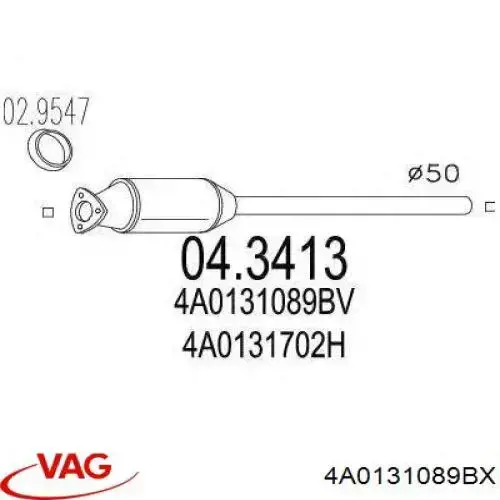 Comprar 4A0131089BX VAG Catalizador