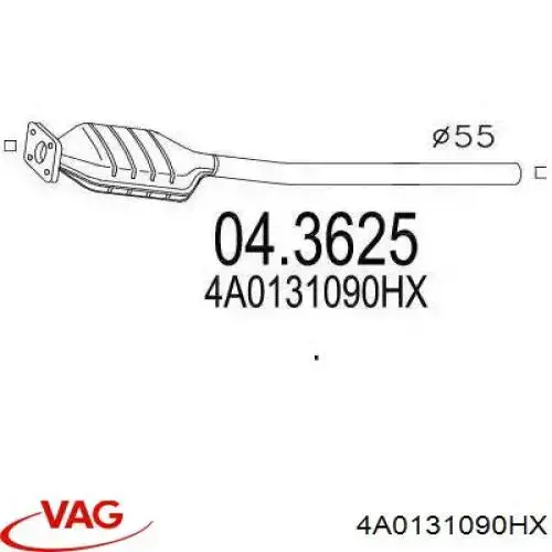 Catalizador VAG 4A0131090HX precio, desde 625,45 EUR
