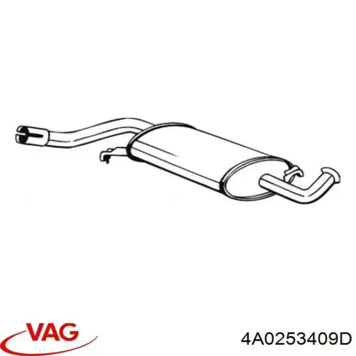 Silenciador central VAG 4A0253409D precio, desde 80,83 EUR