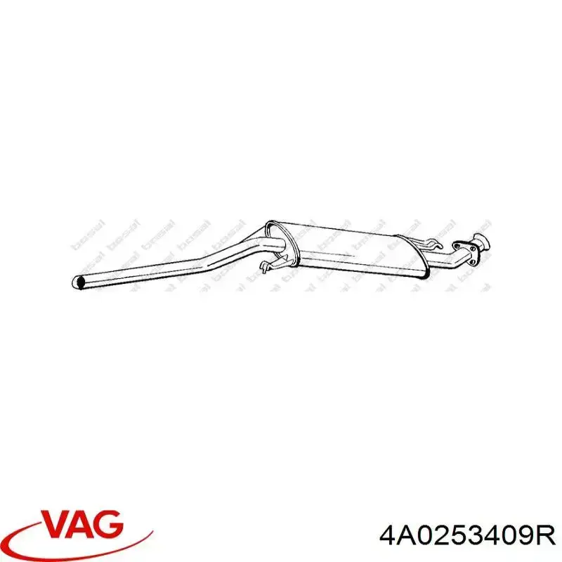 Comprar 4A0253409R VAG Silenciador central