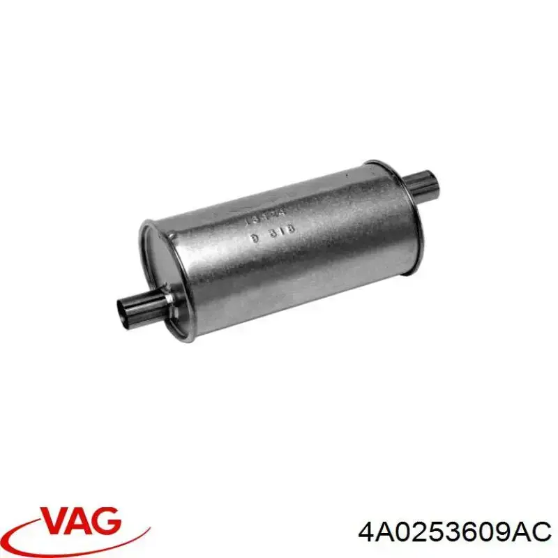 4A0253609AC VAG silenciador posterior