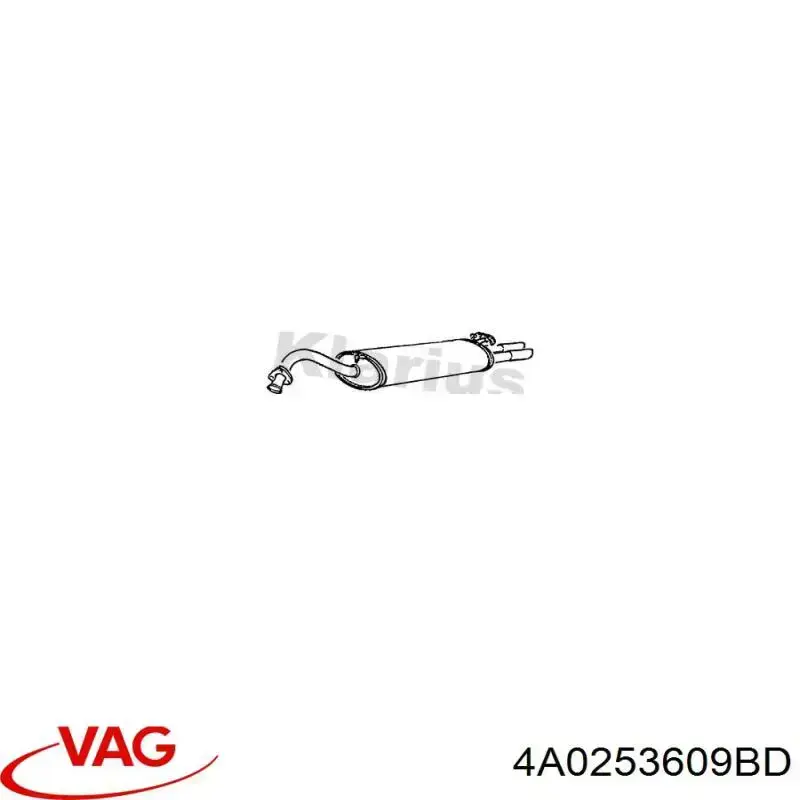 Silenciador trasero VAG 4A0253609BD precio, desde  