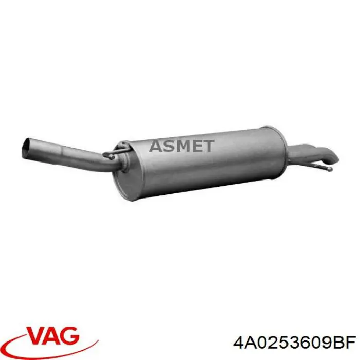 Silenciador trasero VAG 4A0253609BF precio, desde  