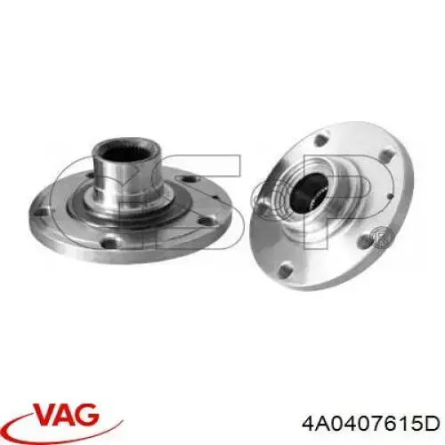 Buje de rueda delantero 4A0407615D VAG