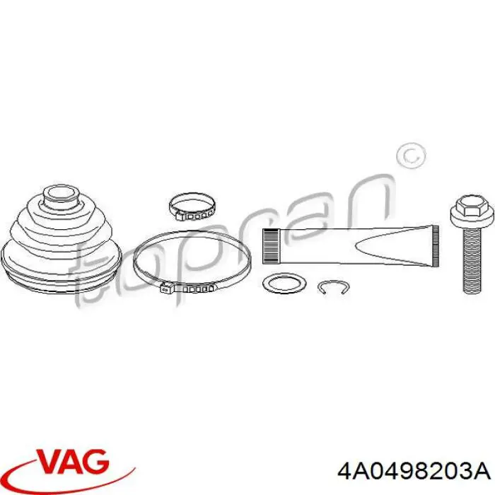 Fuelle, palier delantero exterior VAG 4A0498203A precio, desde 9,76 EUR