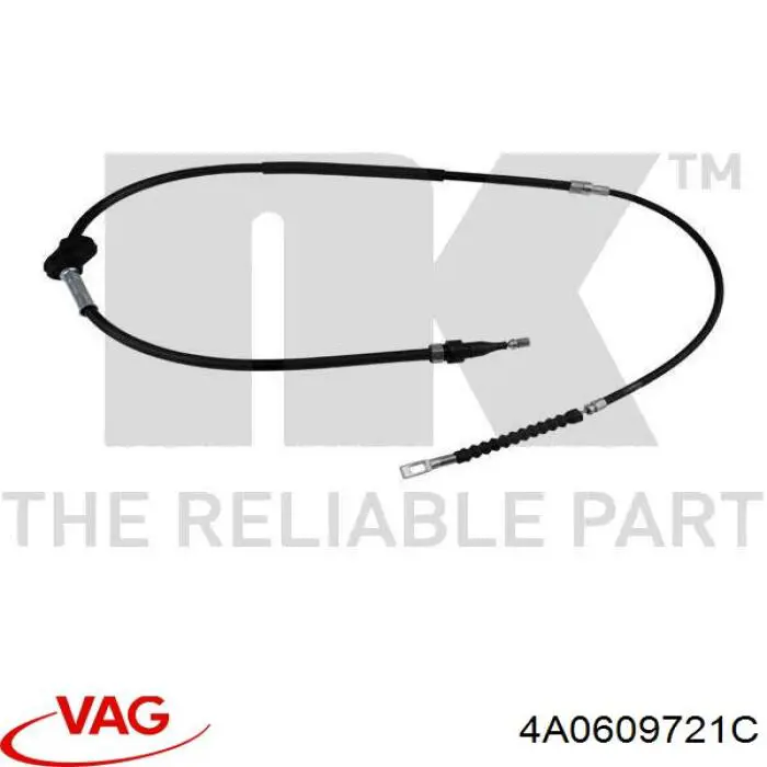 Comprar 4A0609721C VAG Cable de freno de mano trasero derecho/izquierdo