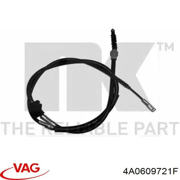 Cable de freno de mano trasero derecho/izquierdo 4A0609721F VAG