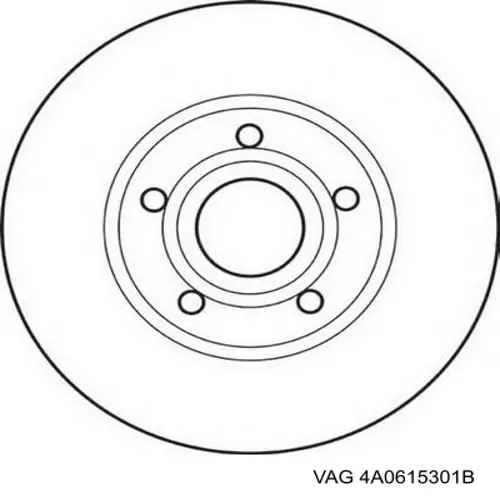Disco de freno 4A0615301B VAG
