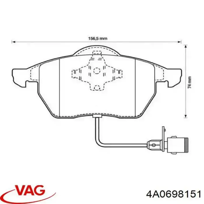 Pastillas de freno 4A0698151 VAG