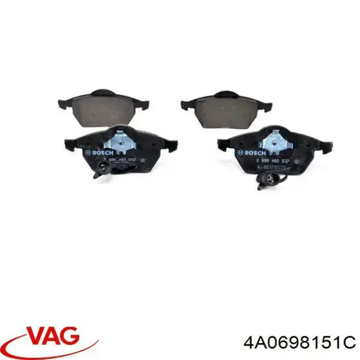 Comprar 4A0698151C VAG Pastillas delanteras de freno