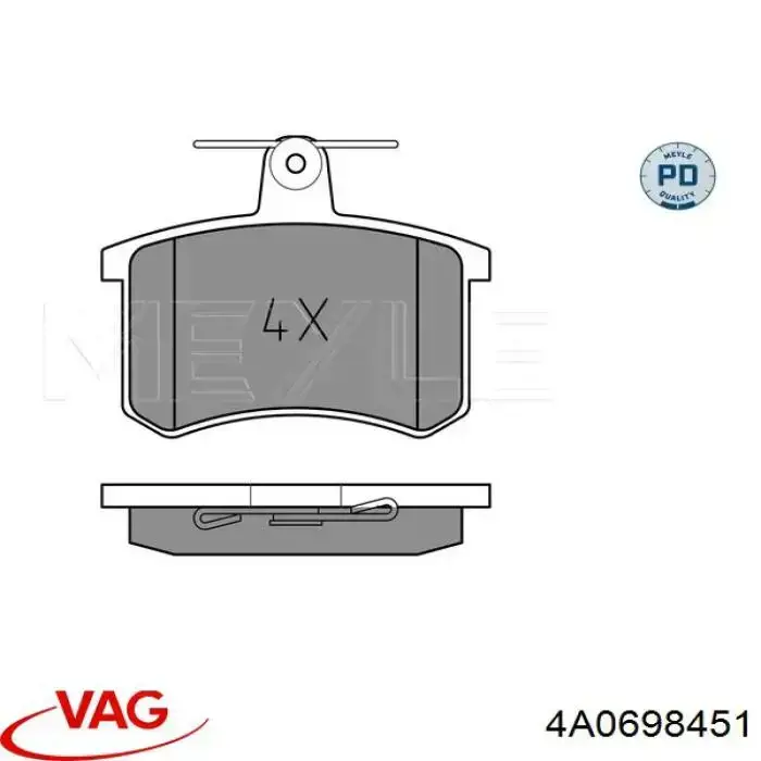 Pastillas traseras de freno VAG 4A0698451 precio, desde 19,00 EUR