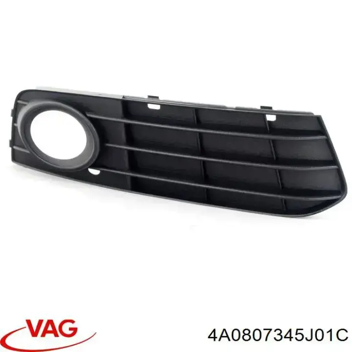 4A0807345J01C VAG Rejilla izquierda del parachoques delantero