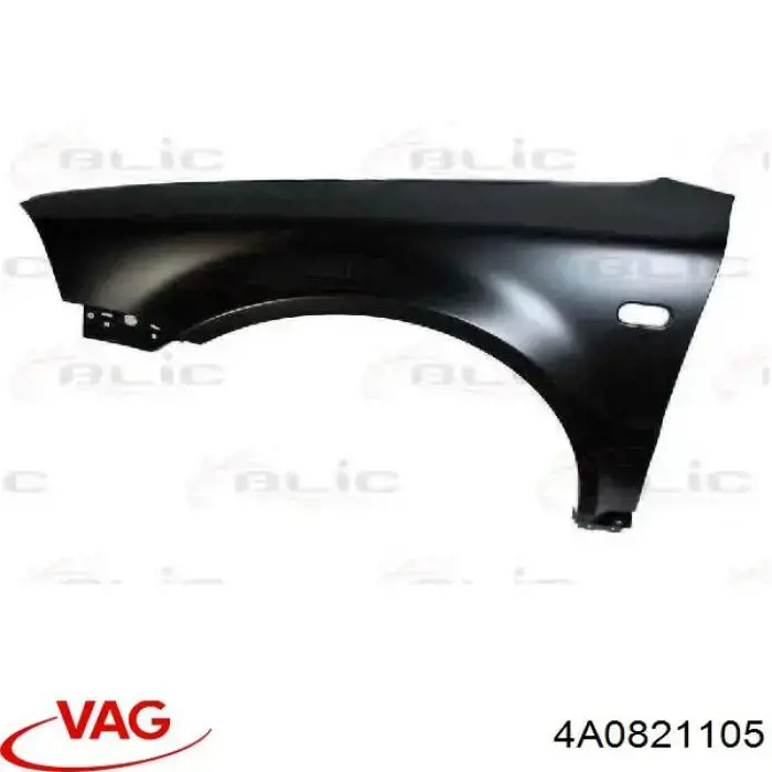 4A0821105 VAG guardabarros delantero izquierdo