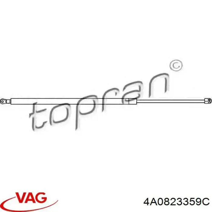 Muelle neumático, capó de motor 4A0823359C VAG