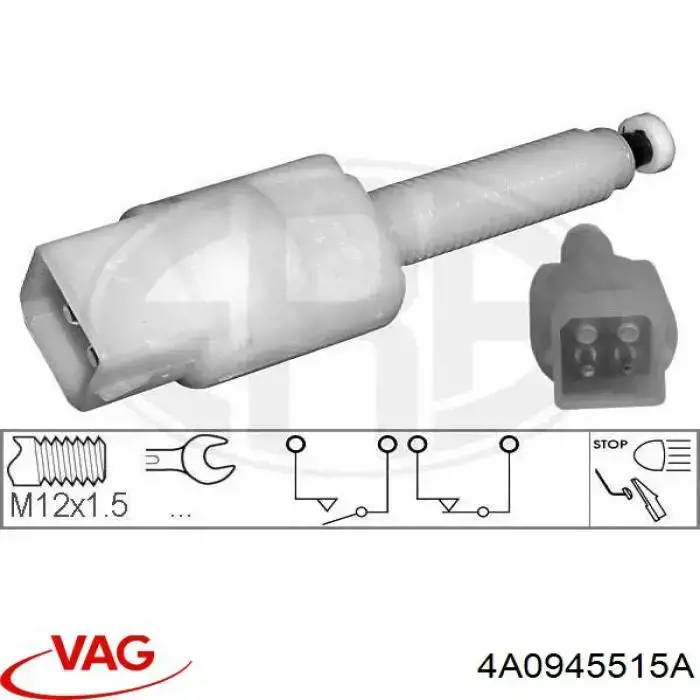 Interruptor luz de freno VAG 4A0945515A