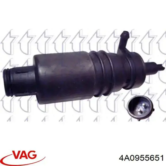 Bomba de agua limpiaparabrisas, delantera 4A0955651 VAG