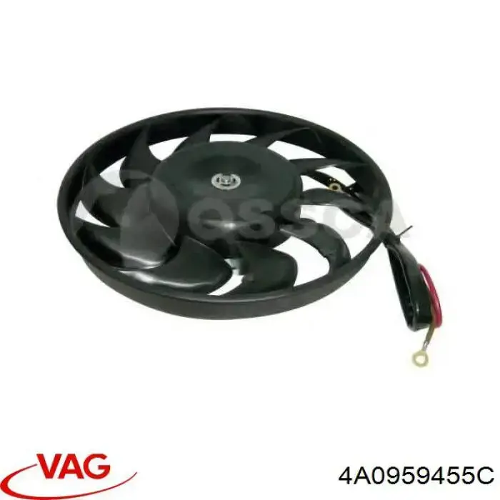 Ventilador de refrigeración completo derecho (motor y hélice) 4A0959455C VAG