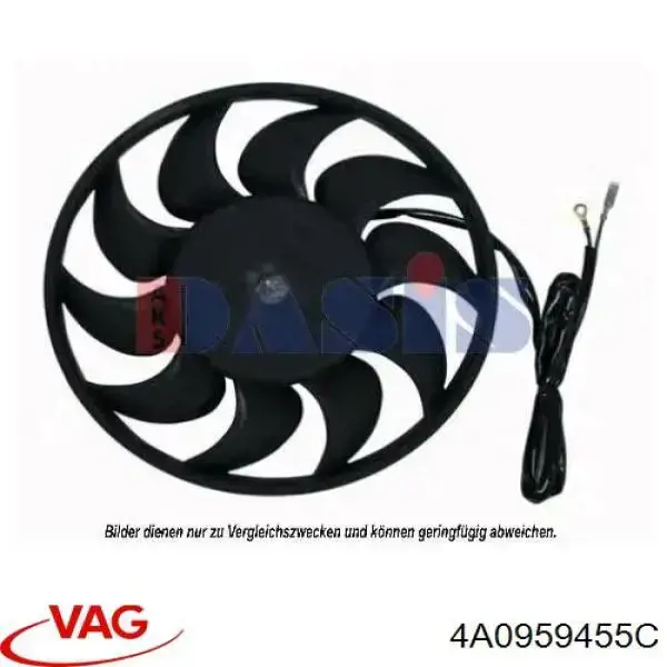 Ventilador de refrigeración completo derecho (motor y hélice) VAG 4A0959455C precio, desde 61,68 EUR
