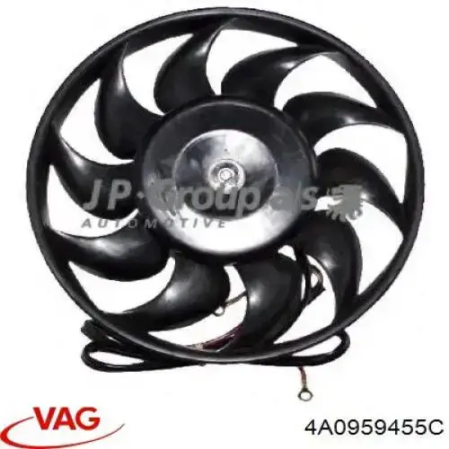 Comprar 4A0959455C VAG Ventilador de refrigeración completo derecho (motor y hélice)