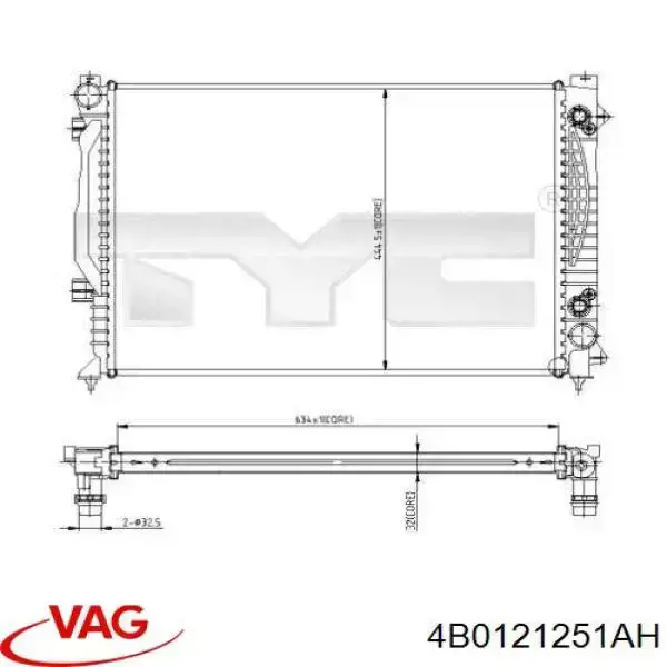 Água radiador VAG 4B0121251AH precio, desde 100,19 EUR