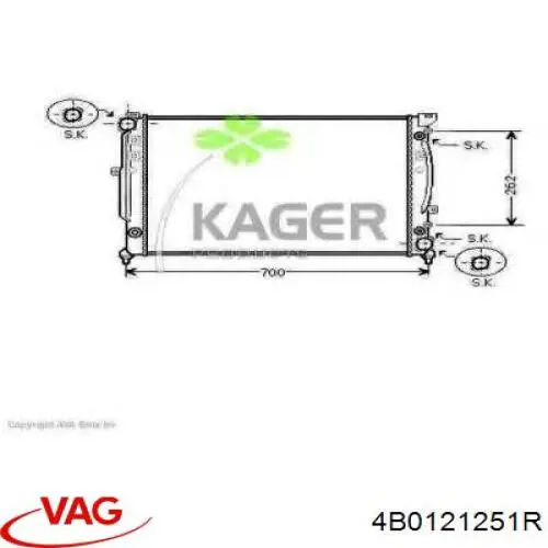 Comprar 4B0121251R VAG Radiador de auto