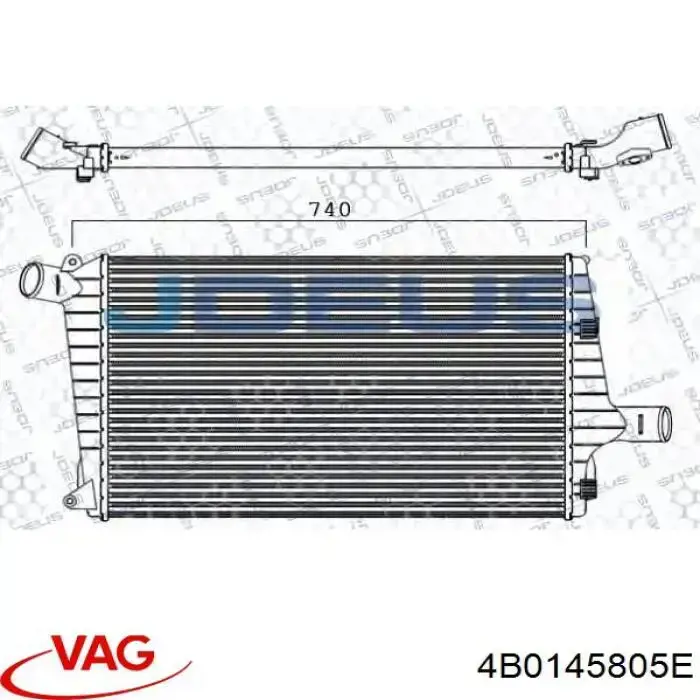 Radiador de aire de admisión VAG 4B0145805E precio, desde 110,35 EUR