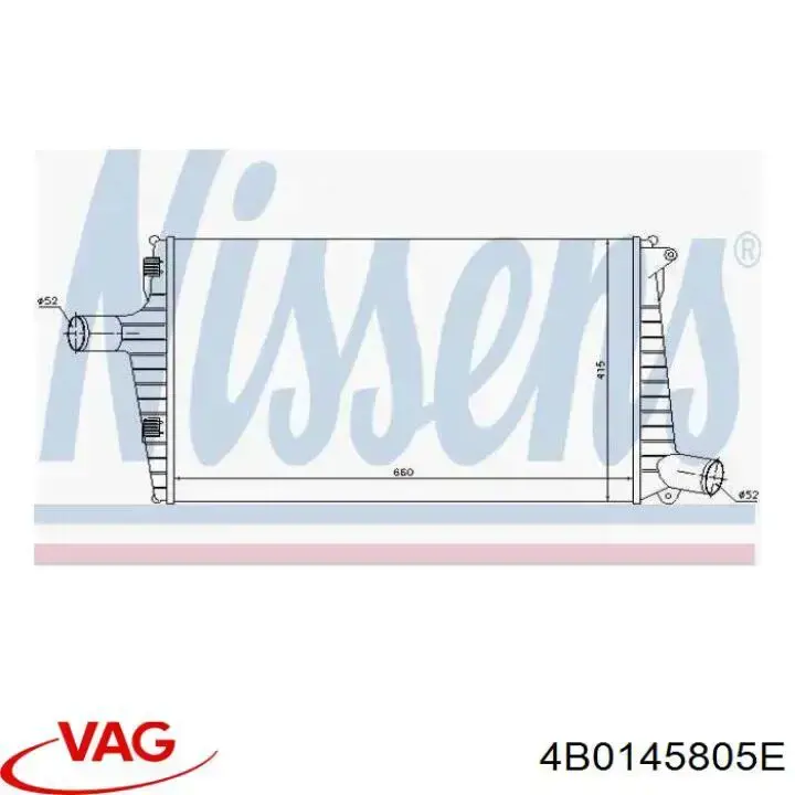 Comprar 4B0145805E VAG Turbo intercooler
