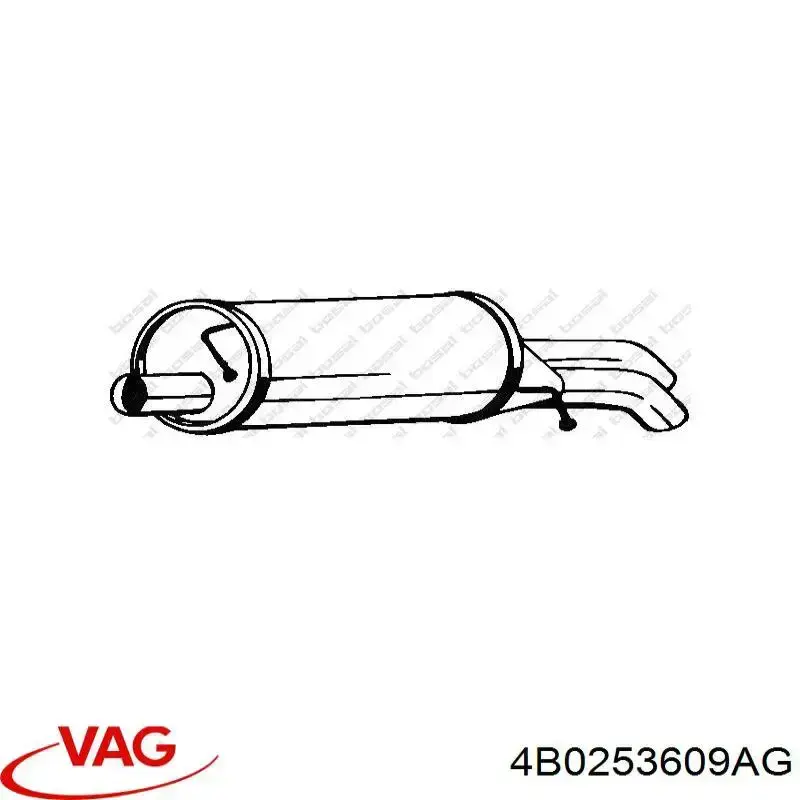 Silenciador trasero VAG 4B0253609AG precio, desde 118,86 EUR