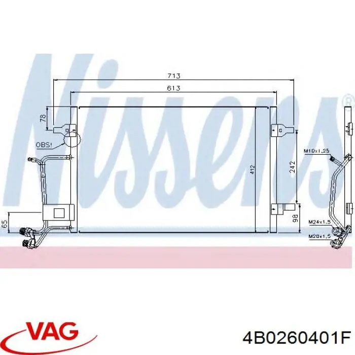 Comprar 4B0260401F VAG Condensador de aire acondicionado