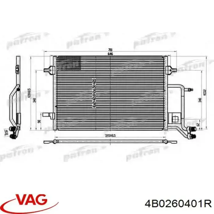 Aire acondicionado capacitor VAG 4B0260401R precio, desde 84,06 EUR